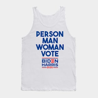 Person Man Woman VOTE Biden Harris Tank Top